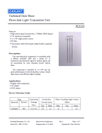 Datasheet PLT133 manufacturer Everlight