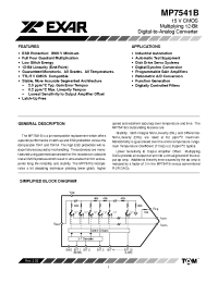 Datasheet MP7541BJS manufacturer Exar