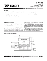 Datasheet MP7542KN manufacturer Exar