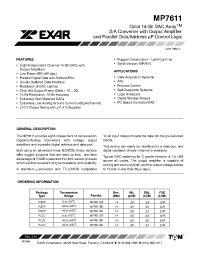 Datasheet MP7611BP manufacturer Exar