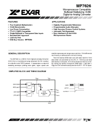 Datasheet MP7626KD manufacturer Exar