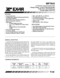 Datasheet MP7643AN manufacturer Exar