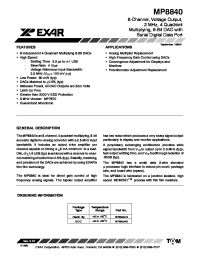 Datasheet MP8840 manufacturer Exar