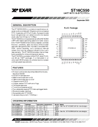 Datasheet ST16C550IP40 manufacturer Exar