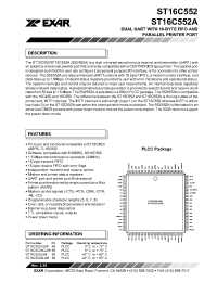 Datasheet ST16C552A manufacturer Exar