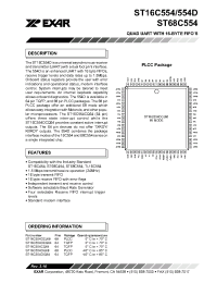 Datasheet ST16C554 manufacturer Exar