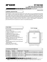 Datasheet ST16C580CQ48 manufacturer Exar
