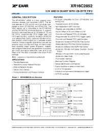 Datasheet XR16C2852 manufacturer Exar