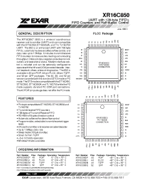 Datasheet XR16C850CP manufacturer Exar