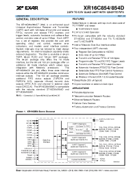 Datasheet XR16C854D manufacturer Exar