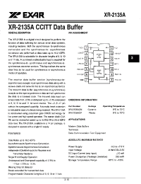 Datasheet XR-2135ACP manufacturer Exar