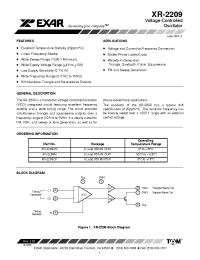 Datasheet XR-2209M manufacturer Exar