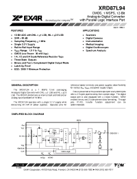 Datasheet XRD87L94 manufacturer Exar