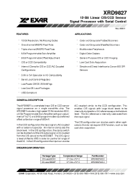 Datasheet XRD9827ACU manufacturer Exar