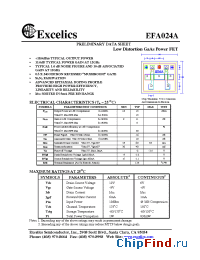 Datasheet EFA024A manufacturer Excelics