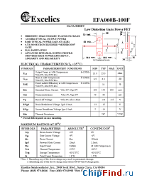 Datasheet EFA060B-100 manufacturer Excelics
