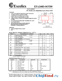Datasheet EFA240-SOT89 manufacturer Excelics
