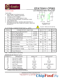 Datasheet EFA720AV-CP083 manufacturer Excelics