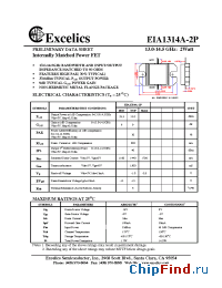 Datasheet EIA1314A-2P manufacturer Excelics