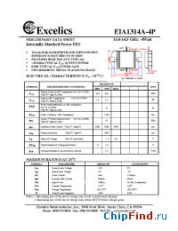Datasheet EIA1314A-4P manufacturer Excelics