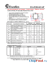 Datasheet EIA1415-4P manufacturer Excelics