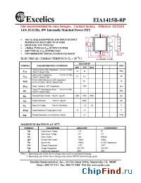 Datasheet EIA1415B-8P manufacturer Excelics