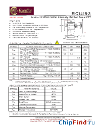 Datasheet EIC1415-3 manufacturer Excelics