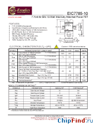 Datasheet EIC7785-10 manufacturer Excelics