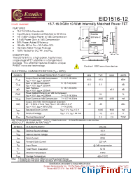 Datasheet EID1516-12 manufacturer Excelics