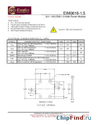 Datasheet EIM0618-1.5 manufacturer Excelics
