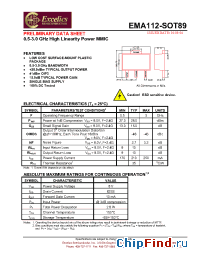 Datasheet EMA112-SOT89 manufacturer Excelics