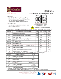 Datasheet EMP103 manufacturer Excelics