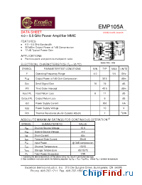 Datasheet EMP105A manufacturer Excelics