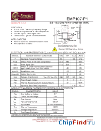 Datasheet EMP107-P1 manufacturer Excelics