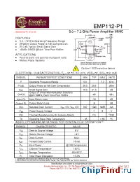 Datasheet EMP112-P1 manufacturer Excelics