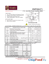 Datasheet EMP208-P1 manufacturer Excelics