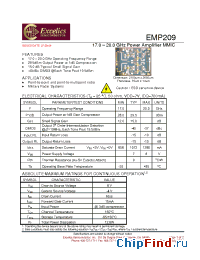 Datasheet EMP209 manufacturer Excelics