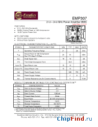 Datasheet EMP307 manufacturer Excelics