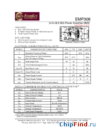 Datasheet EMP308 manufacturer Excelics