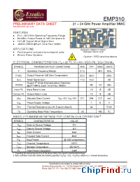 Datasheet EMP310 manufacturer Excelics