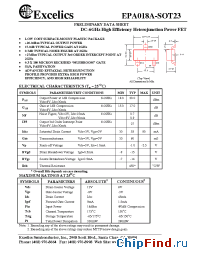 Datasheet EPA018A-SOT23 manufacturer Excelics