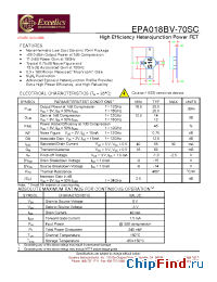 Datasheet EPA018BV-70SC manufacturer Excelics