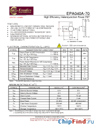 Datasheet EPA040A-70 manufacturer Excelics