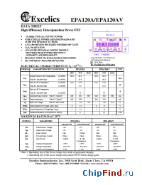 Datasheet EPA120AV manufacturer Excelics