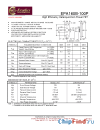 Datasheet EPA160B-100P manufacturer Excelics