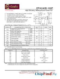Datasheet EPA240B-100P manufacturer Excelics