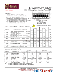Datasheet EPA680AV manufacturer Excelics