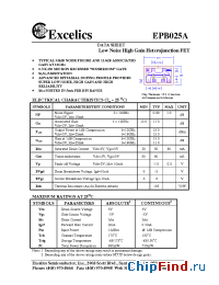 Datasheet EPB025A manufacturer Excelics