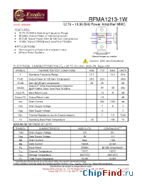 Datasheet RFMA1213-1W manufacturer Excelics