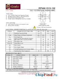 Datasheet RFMA1315-1W manufacturer Excelics